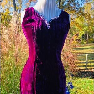 Vintage purple velvet dress